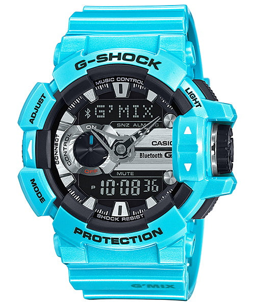 Casio G-Shock G'Mix Bluetooth Shiny Light Blue Men's Watch GBA-400