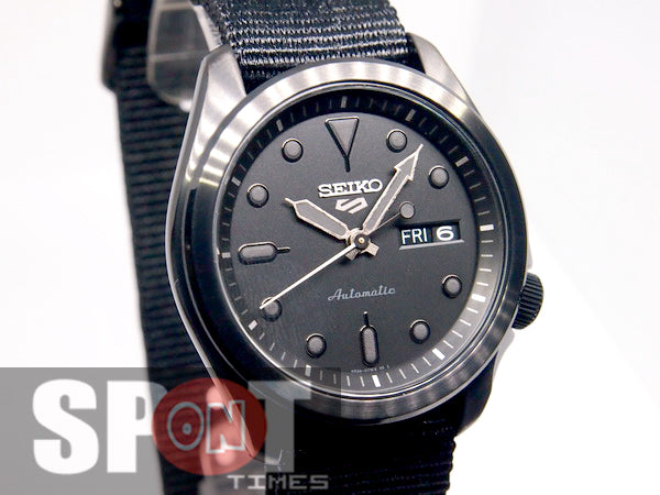 Seiko 5 Sports Black Nylon Strap Automatic Men's Watch