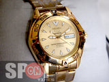 Seiko 5 Sports Gold Plated Stainless Steel Men's Watch SNZB34K1