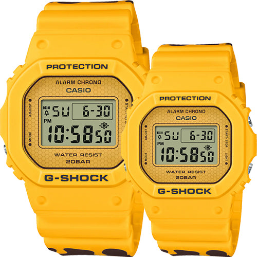 Casio G-Shock Baby-G Yellow Honey Bee Couple Valentine Watch Set SLV-22B-9D