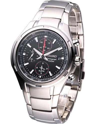 Seiko Chronograph 100m Stainless Steel Men's Watch SNAE41P1