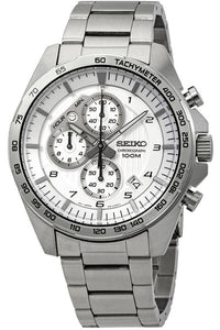 Seiko Chronograph Quartz Tachymeter Stainless Steel Men's Watch SSB317P1