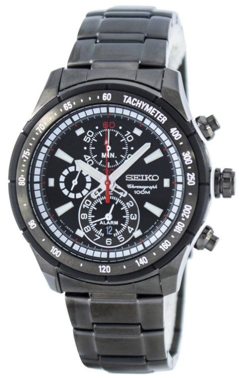 Seiko Quartz Alarm Chronograph Tachymeter Men's Watch SNAC91P1