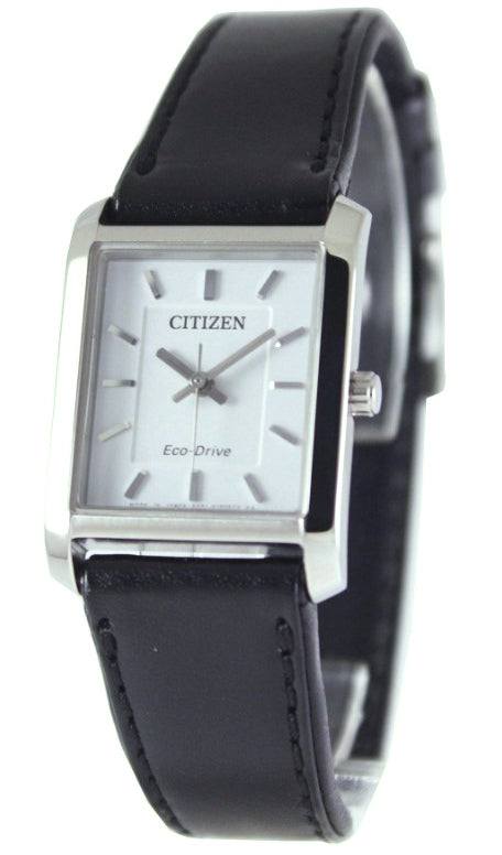 Citizen Eco-Drive Sapphire Leather Strap Ladies Watch