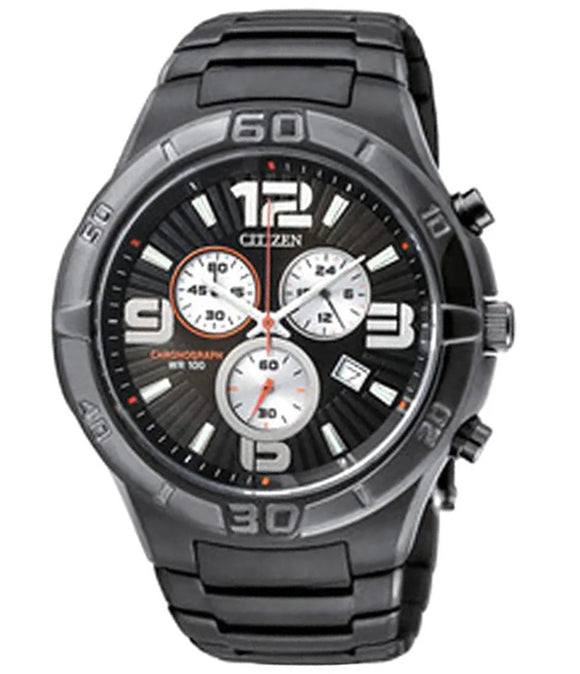 Citizen Chronograph 100m Black Stainless Steel Men's Watch AN7089-51E