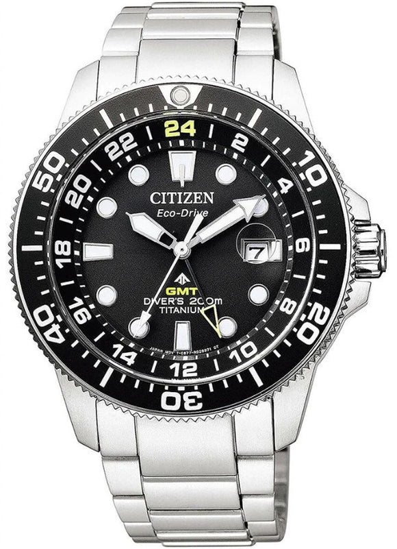 Citizen Promaster Eco-Drive Date GMT Diver's Titanium Men's Watch BJ7110-89E