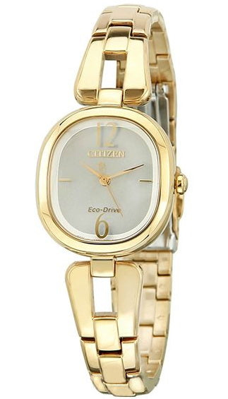 Citizen Eco Drive Gold Tone Stainless Steel Ladies Watch EM0182-51A