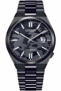 Citizen Automatic Black Camouflage Dial Sapphire Glass Men's Watch NJ0155-87E