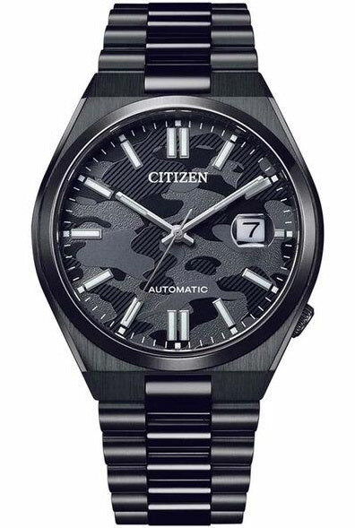 Citizen Automatic Black Camouflage Dial Sapphire Glass Men's Watch NJ0155-87E