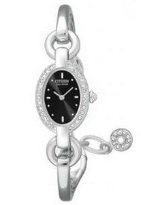 Citizen Eco-Drive Silhouette Bangle Crystal Ladies Watch EG2420-54E