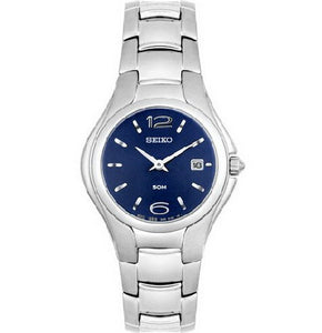 Seiko Quartz Blue Dial Stainless Steel Ladies Watch SXB363P1