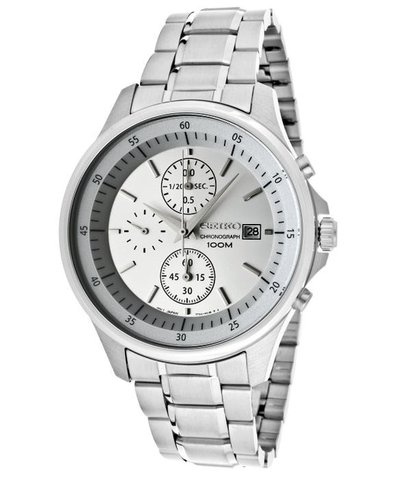 Seiko Chronograph 100m Stainless Steel Men's Watch SNDE17P1