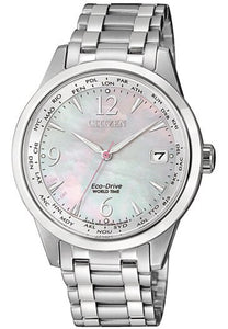 Citizen Eco-Drice World Time Perpetual Calendar Ladies Watch FC8001-87D