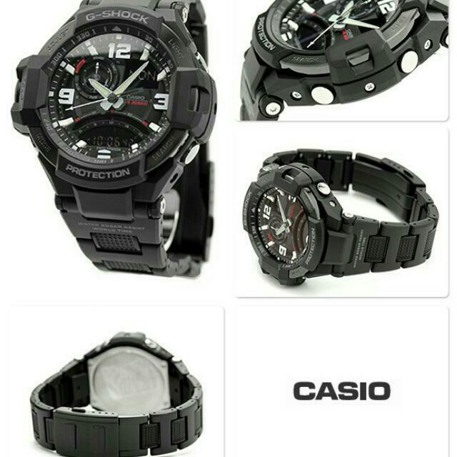 Casio G Shock Gravity Defier Compass Thermomete Men s Watch GA 1000FC Spot On Times