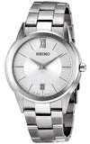 Seiko Quartz Silver Dial Stainless Steel Men's Watch SGEF41P1