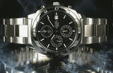 Seiko Chronograph 50m Black Dial Men's Watch SND191P1