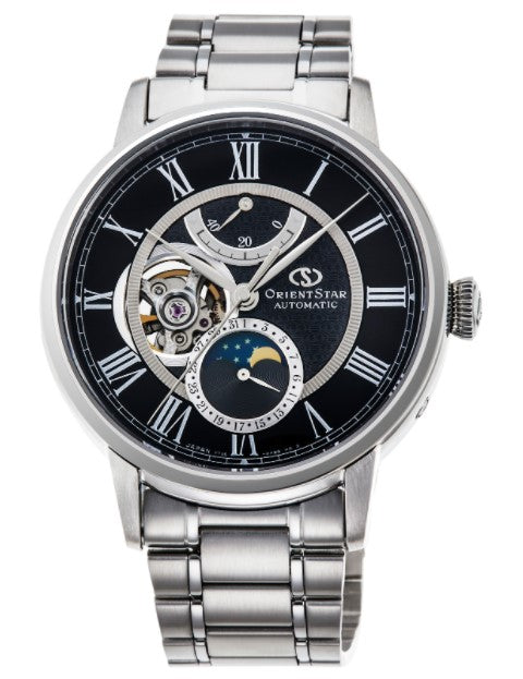 Orient Star Moon Phase Automatic WR 50m Men's Watch RE-AM0004B00B