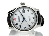 Seiko Presage Automatic White Dial Brown Leather Strap Men's Watch SPB067J1