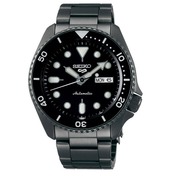 Seiko 5 Sports Black Stainless Steel Automatic Men's Watch SRPD65K1