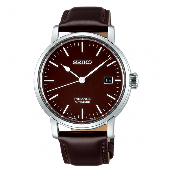 Seiko Presage Riki Enamel Brown Dial Automatic Men's Watch SPB115J1