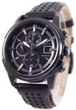 Citizen Eco Drive Chronograph Leather Strap Men's Watch CA0375-00E