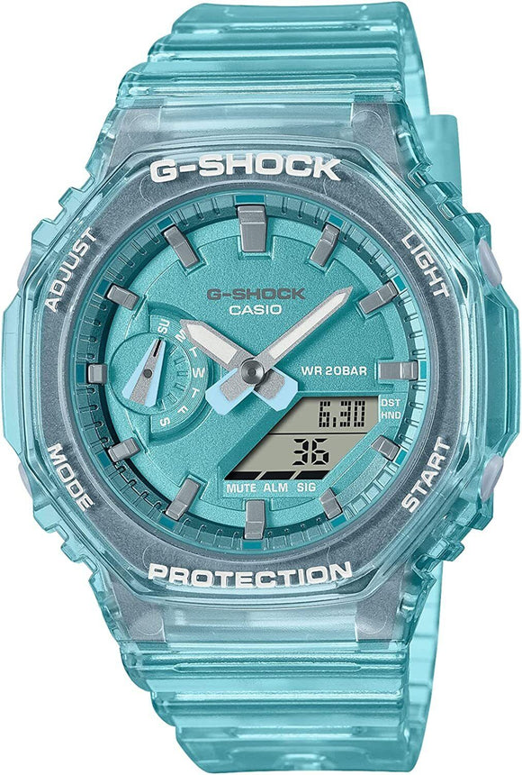 Casio G-Shock Carbon Core Guard Blue Clear Ladies Watch GMA-S2100SK-2