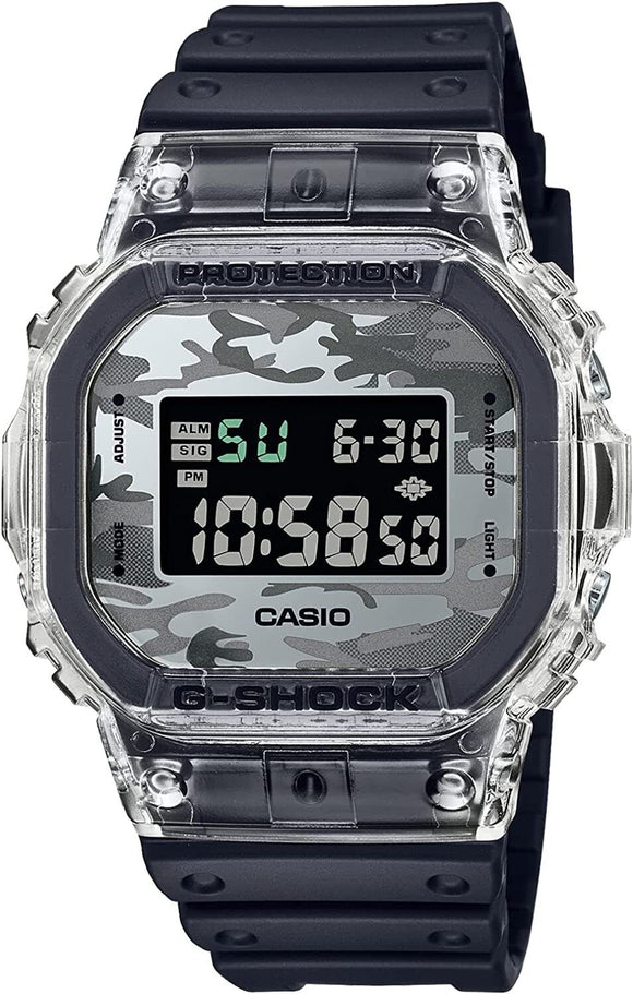 Casio G-Shock Camouflage Dial Translucent Bezel Men's Watch DW-5600SKC-1D