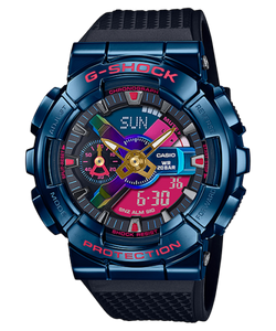 Casio G-Shock City Nightscape Blue IP Rainbow Dial Men's Watch GM-110SN-2A