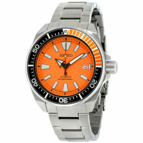 Seiko Prospex Samurai Divers Orange Dial Automatic Men's Watch SRPC07