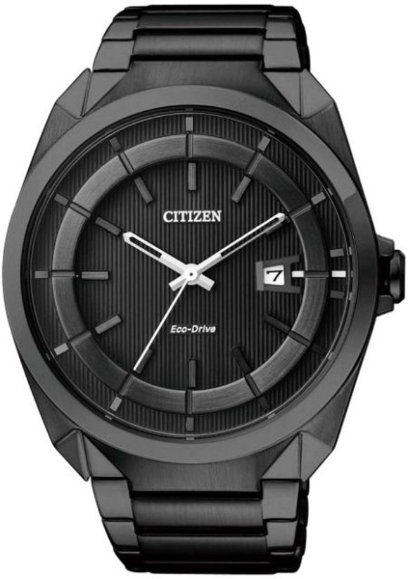 Citizen Eco Drive Black Stainless Steel Men's Watch AW1015-53E