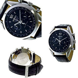 Seiko Chronograph Tachymeter Leather Strap Men's Watch SSB097P1