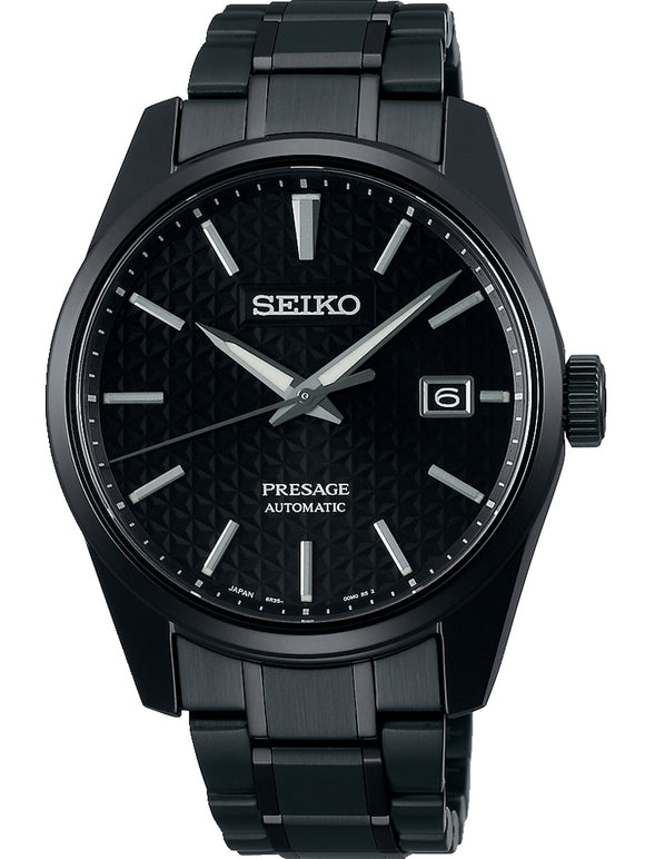 Seiko Presage Sharp Edged Series Black IP Automatic Men's Watch SPB229J1