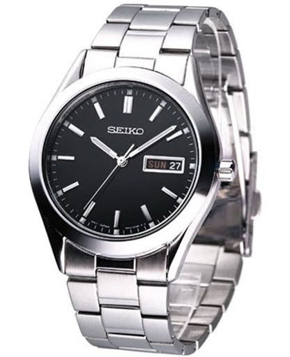 Seiko Black Dial Stainless Steel Men's Watch SGGA25P1