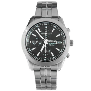 Seiko Chronograph Black Dial Sports Men's Watch SNDA87P1