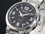 Seiko Automatic 21 Jewels Black Dial Stainless Steel Men's Watch SNH023K1