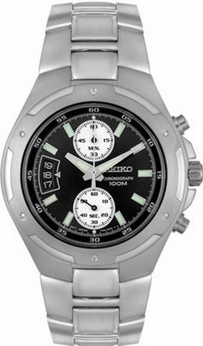 Seiko Chronograph 100m Stainless Steel Men's Watch SNN129P1