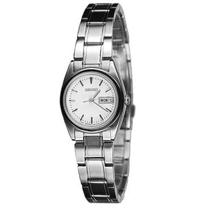 Seiko White Dial Stainless Steel Quartz Ladies Watch SXA129P1