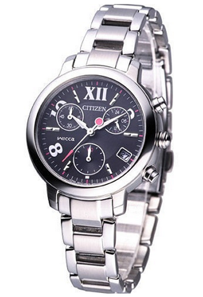 Citizen Wicca Solar Power Chronograph Stainless Steel Ladies Watch FB1160-53E